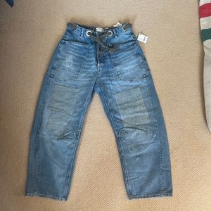 Free people moxie pull on barrel jeans new with tags